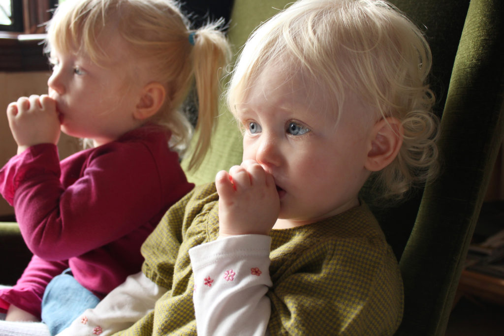 children watching television