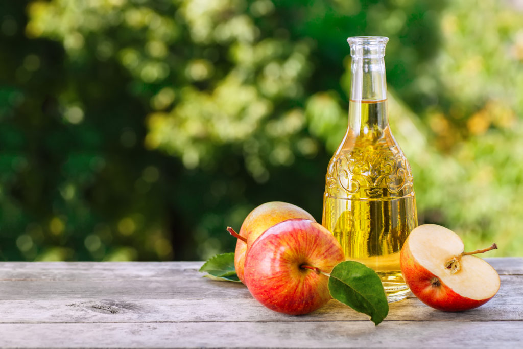 apple cider on table